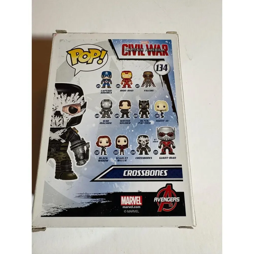 POP! Funko Vinyl Figure New Marvel Captain America Civil War #134 CrossBones